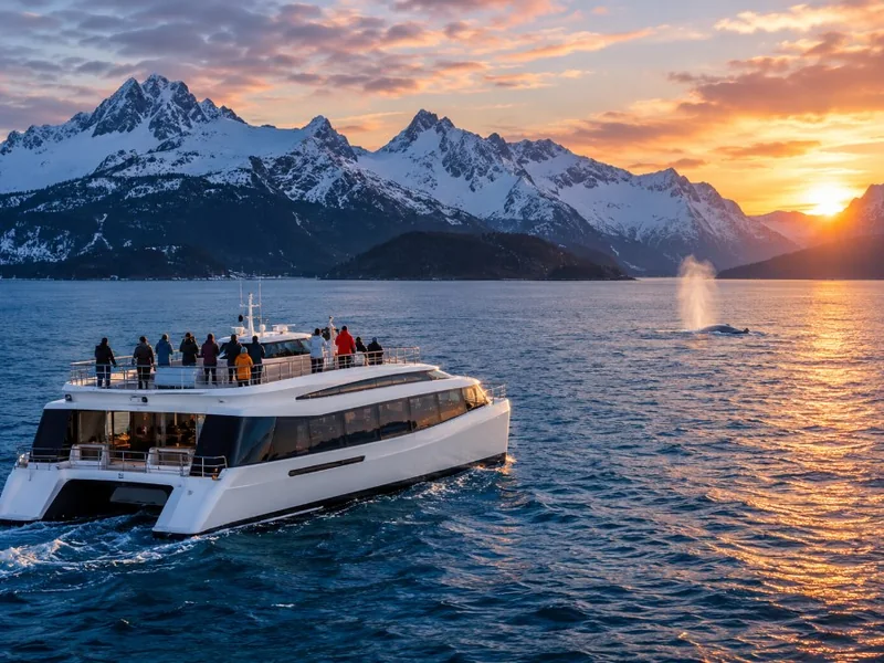 Avvistamento delle balene veloce e confortevole su catamarano